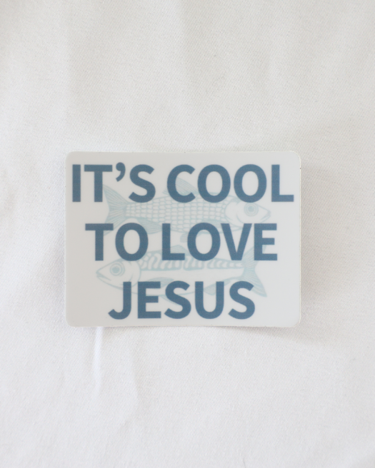 "It's Cool To Love Jesus" Fish - Sticker